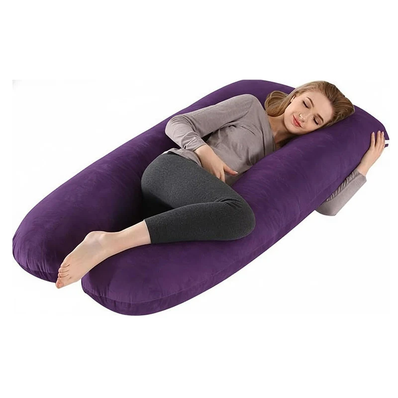 Vital Maternity Pillow U Shaped | Full Body Maternity Cushion with Removable Cover | Back, Belly, Legs & Hip Support for Sleeping | Multi-Purpose Nursing & Relax Pillow for Women| Purple